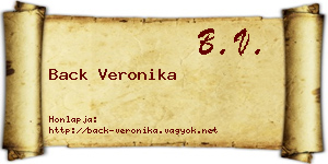 Back Veronika névjegykártya